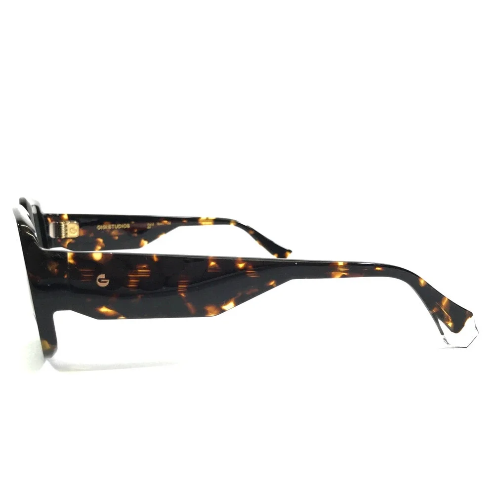 Gigi Studios Sunglasses CIAR GS1008/02S Tortoise Square Frames with Green Lenses